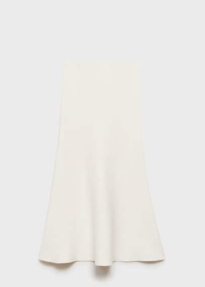 Mango Skirt Ecru In Ecru