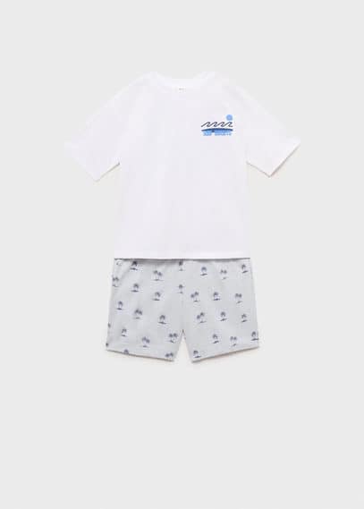 Mango Pijama Pack Off White In Off White