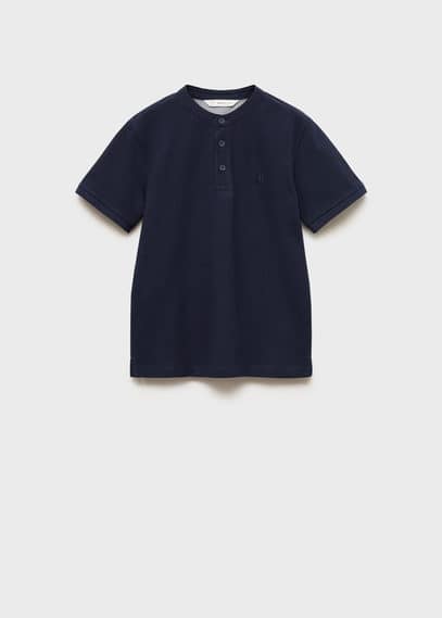 Mango Polo Shirt Dark Navy In Dark Navy