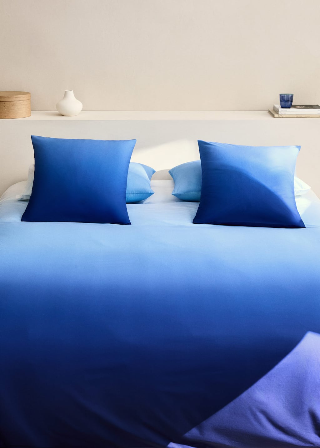 Mango Home Housse De Couette Coton Percale Tye-dye Lit 135/140 Cm Bleu - Home - Lit 135/140 Cm -