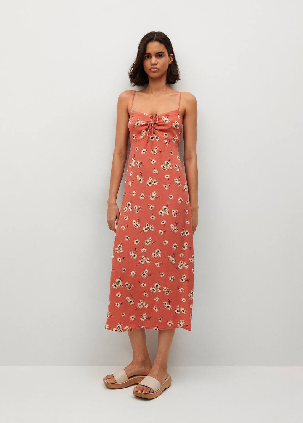 Midi printed dress mango Clearance