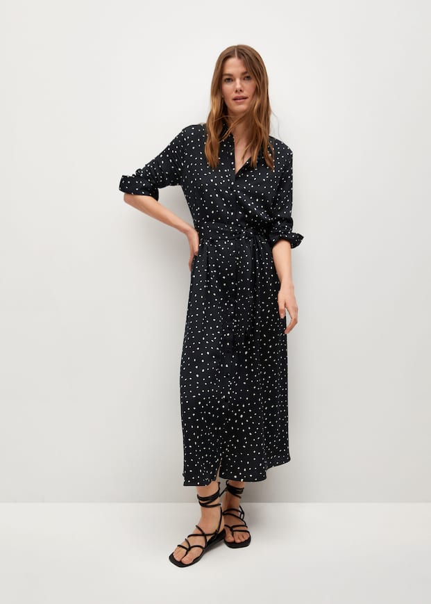 Printed shirt dress - General plane