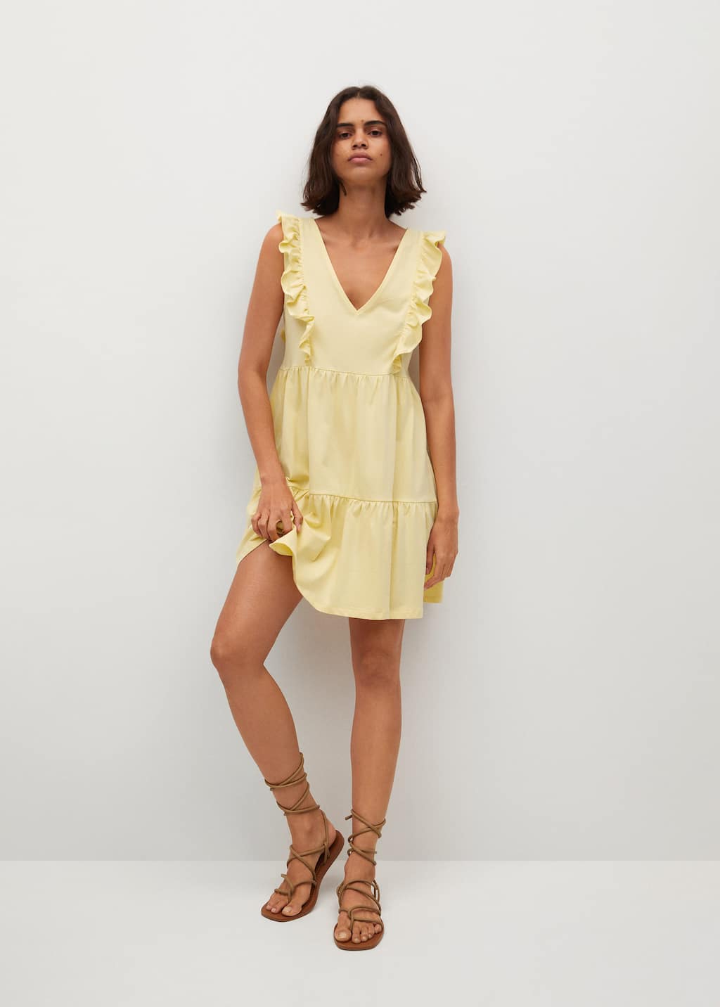 mango ruffle dress