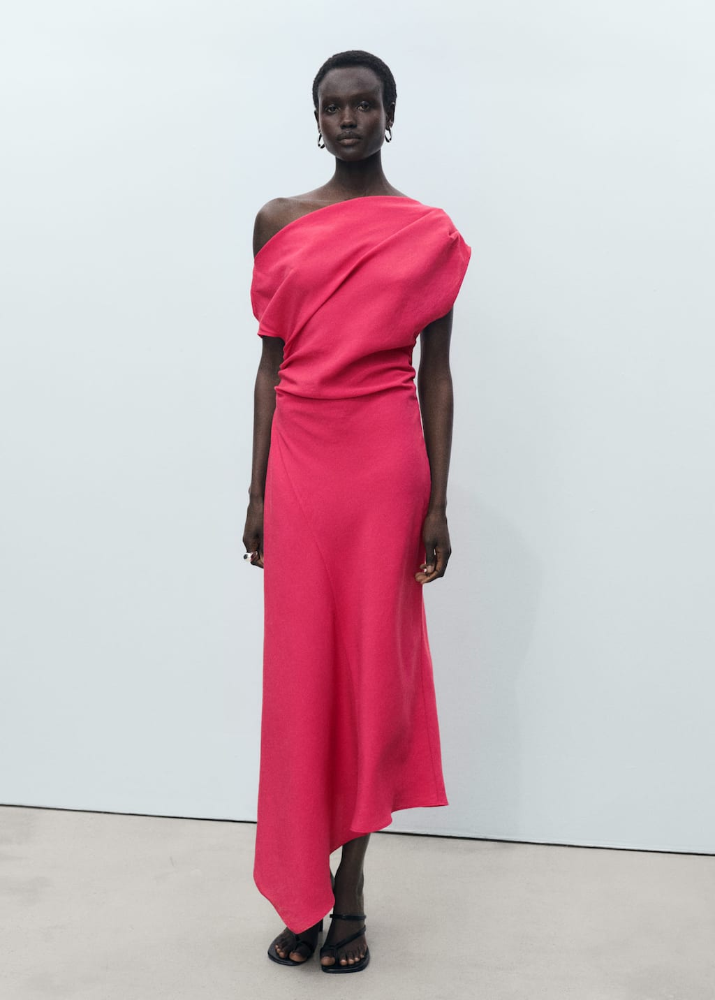 Asymmetrical modal dress