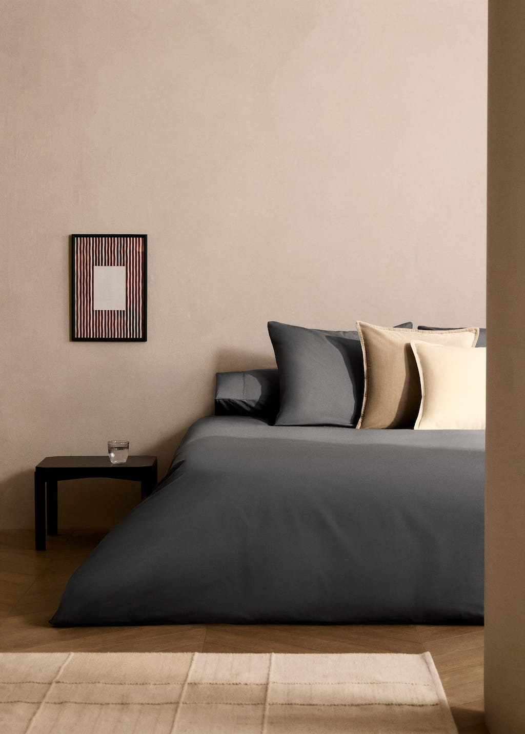 300-Thread Count Cotton Percale Duvet Cover For 180/200 Cm Bed Medium Grey