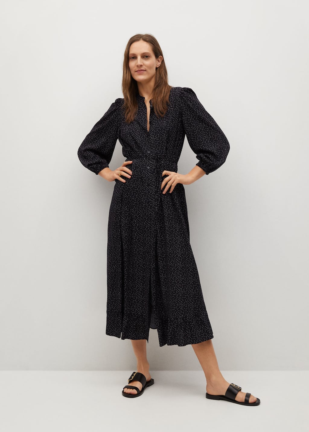 Midi printed dress mango Clearance