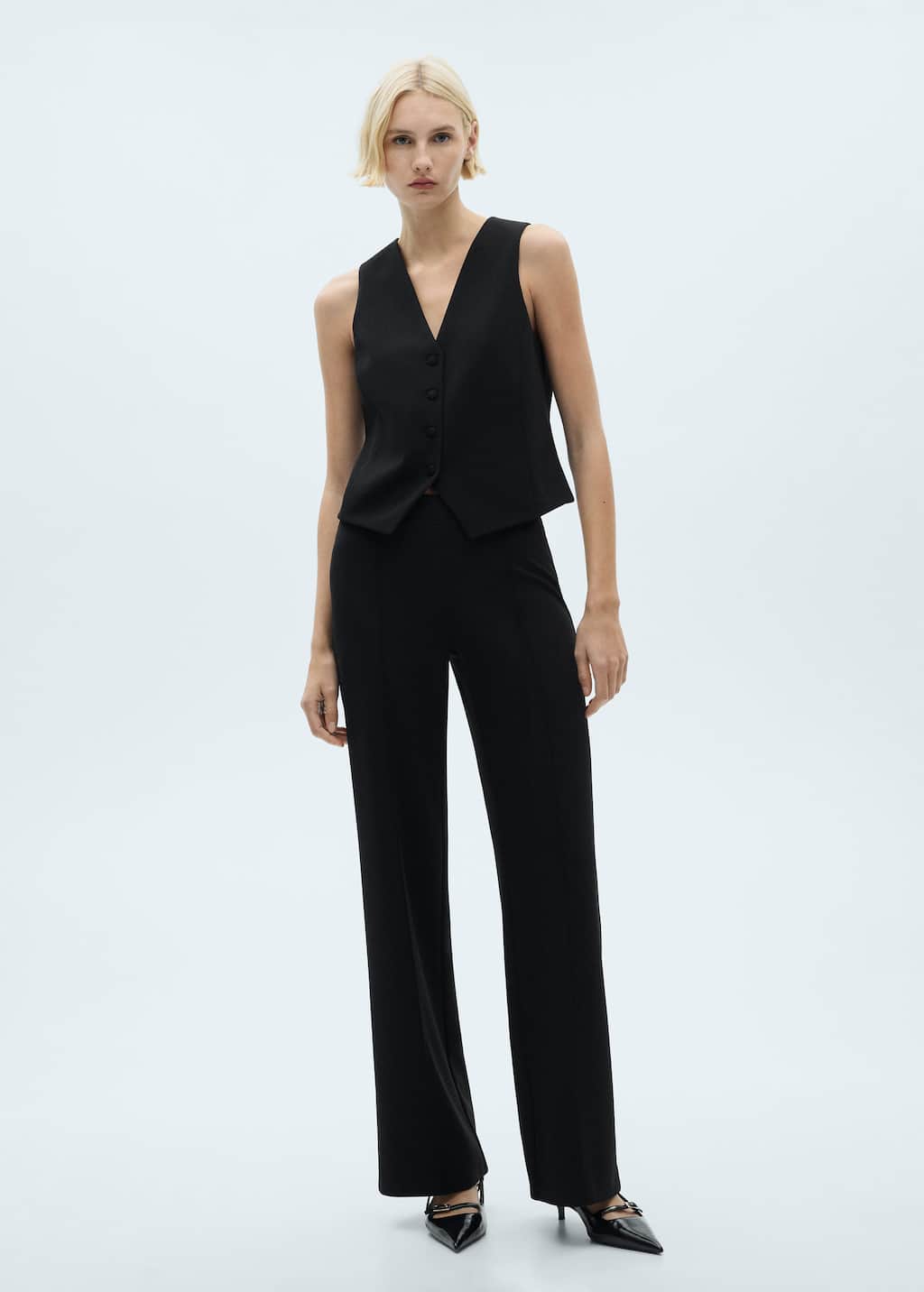 Suit waistcoat with buttons