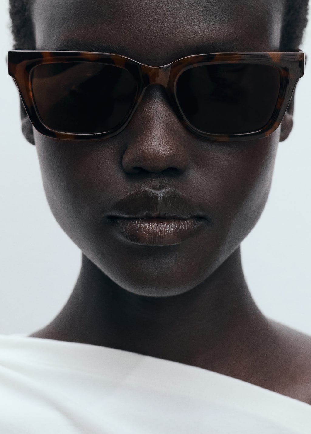 MANGO LUNETTES DE SOLEIL MONTURE CARRÉE CHOCOLAT - FEMME - TAILLE UNIQUE - MANGO