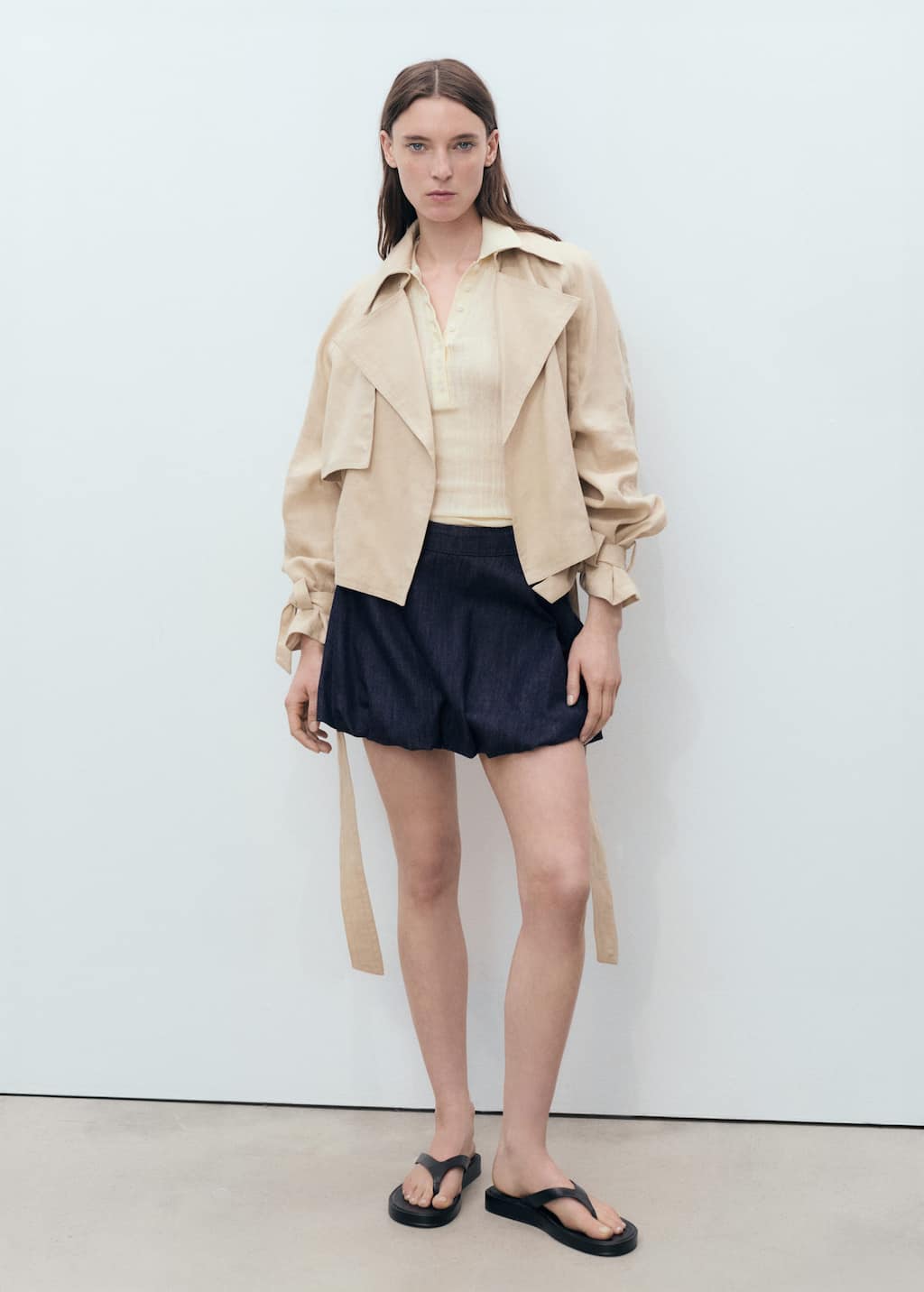 Balloon denim skirt open blue - Woman - M - MANGO