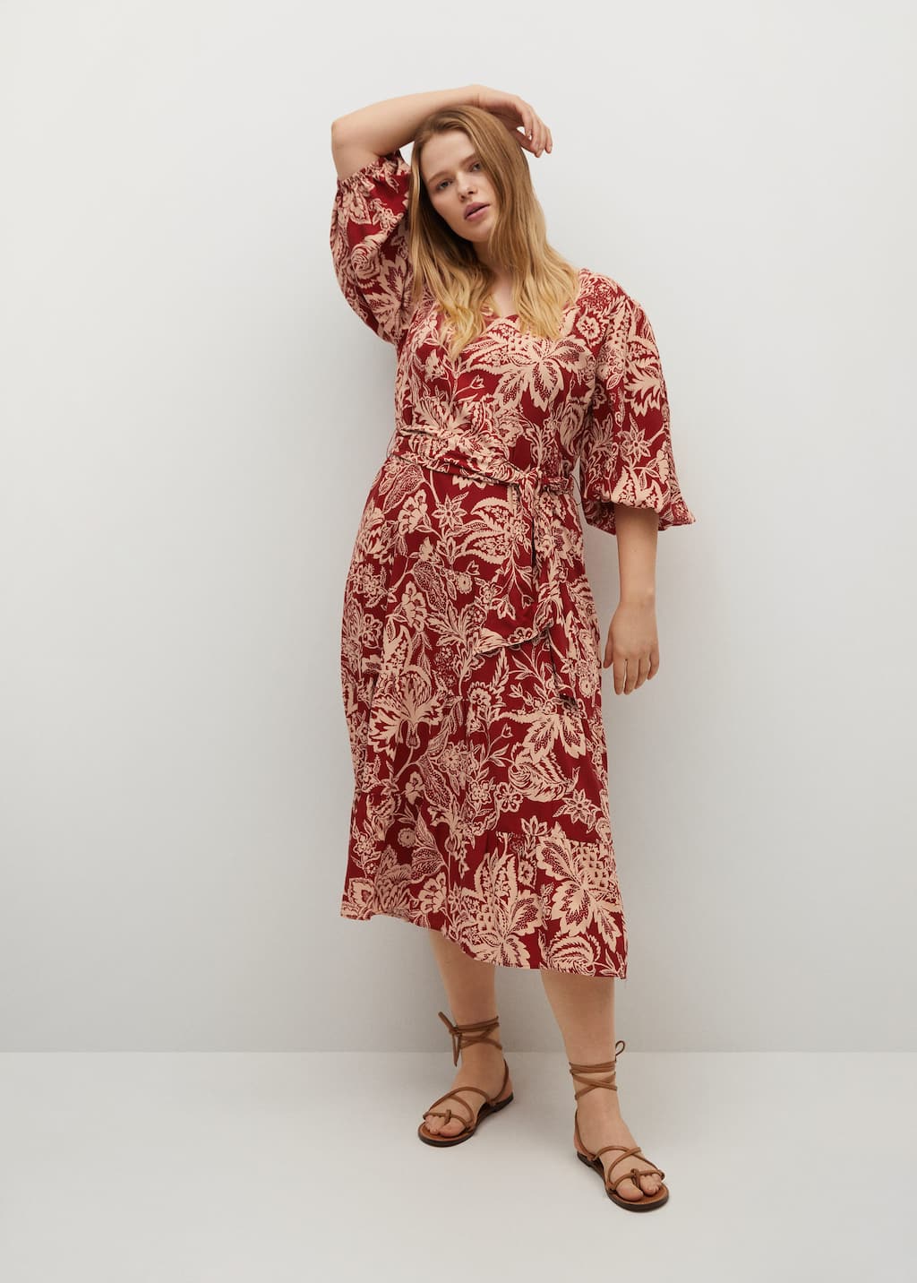 Flowy printed dress - General plane
