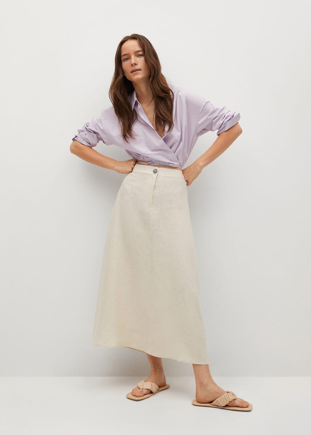 Mango linen skirt Clearance