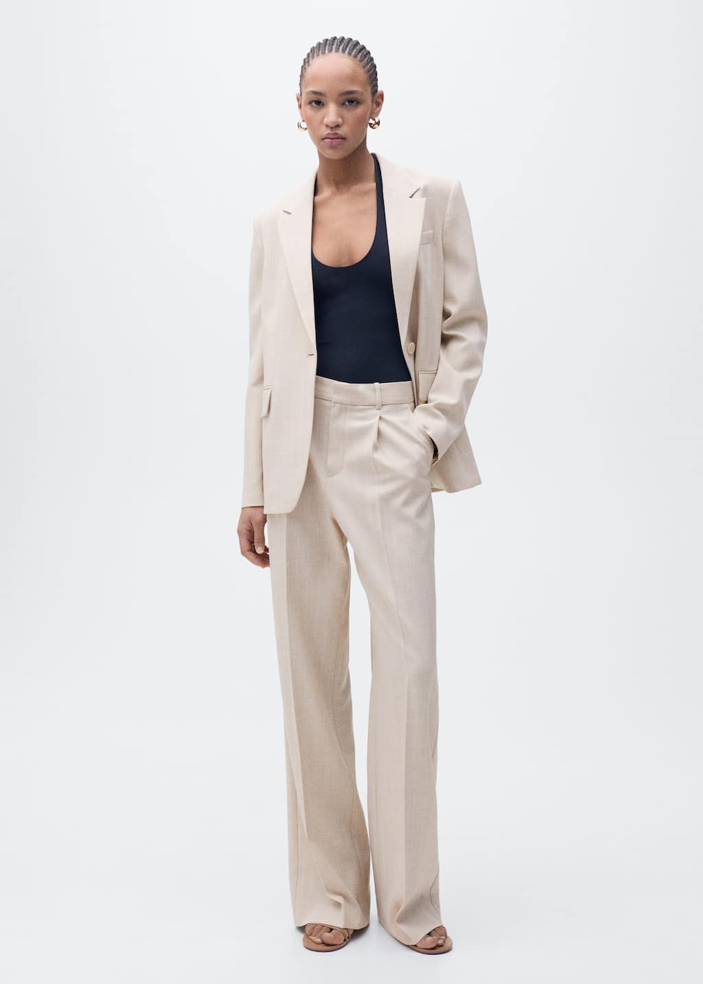 Straight suit trousers