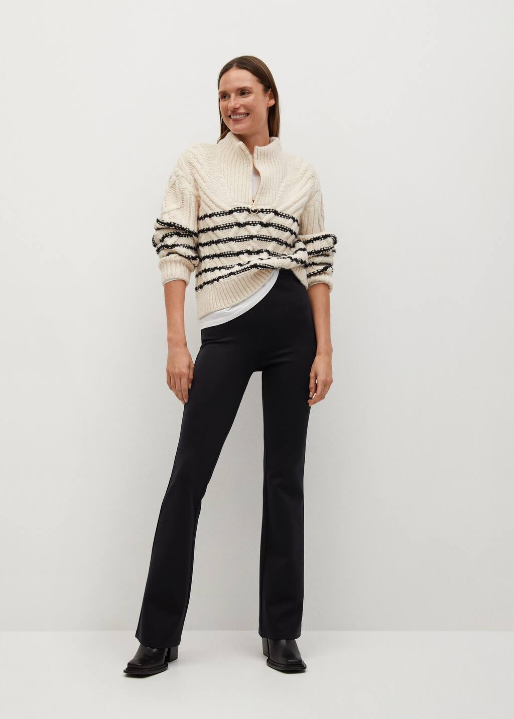 mango flared leggings