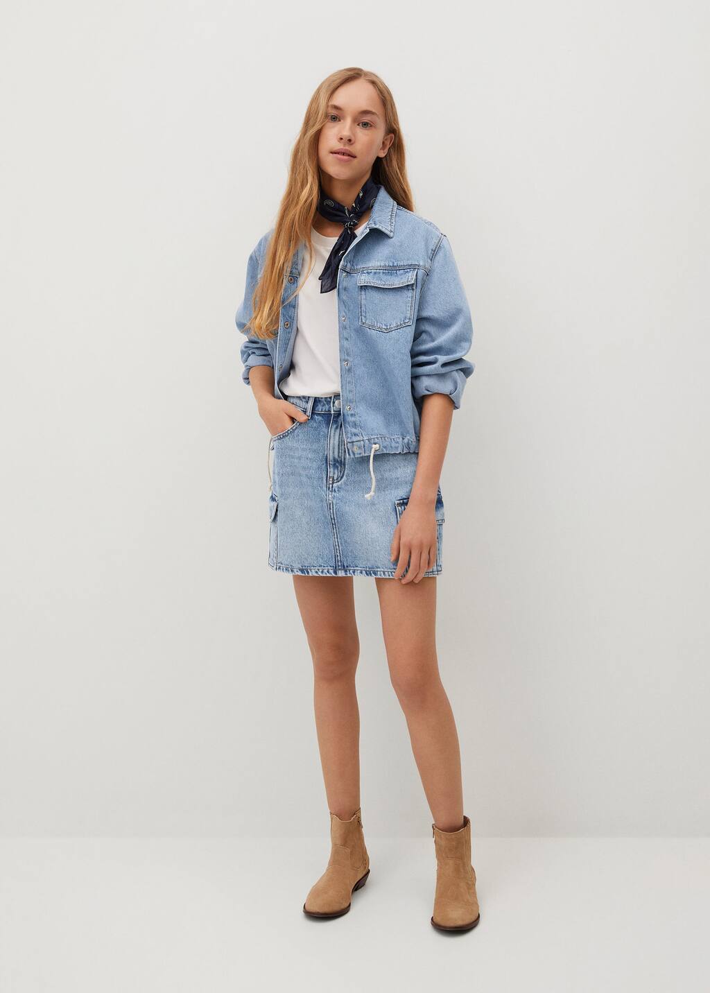 Mango Denim cargo skirt 87081012 TM