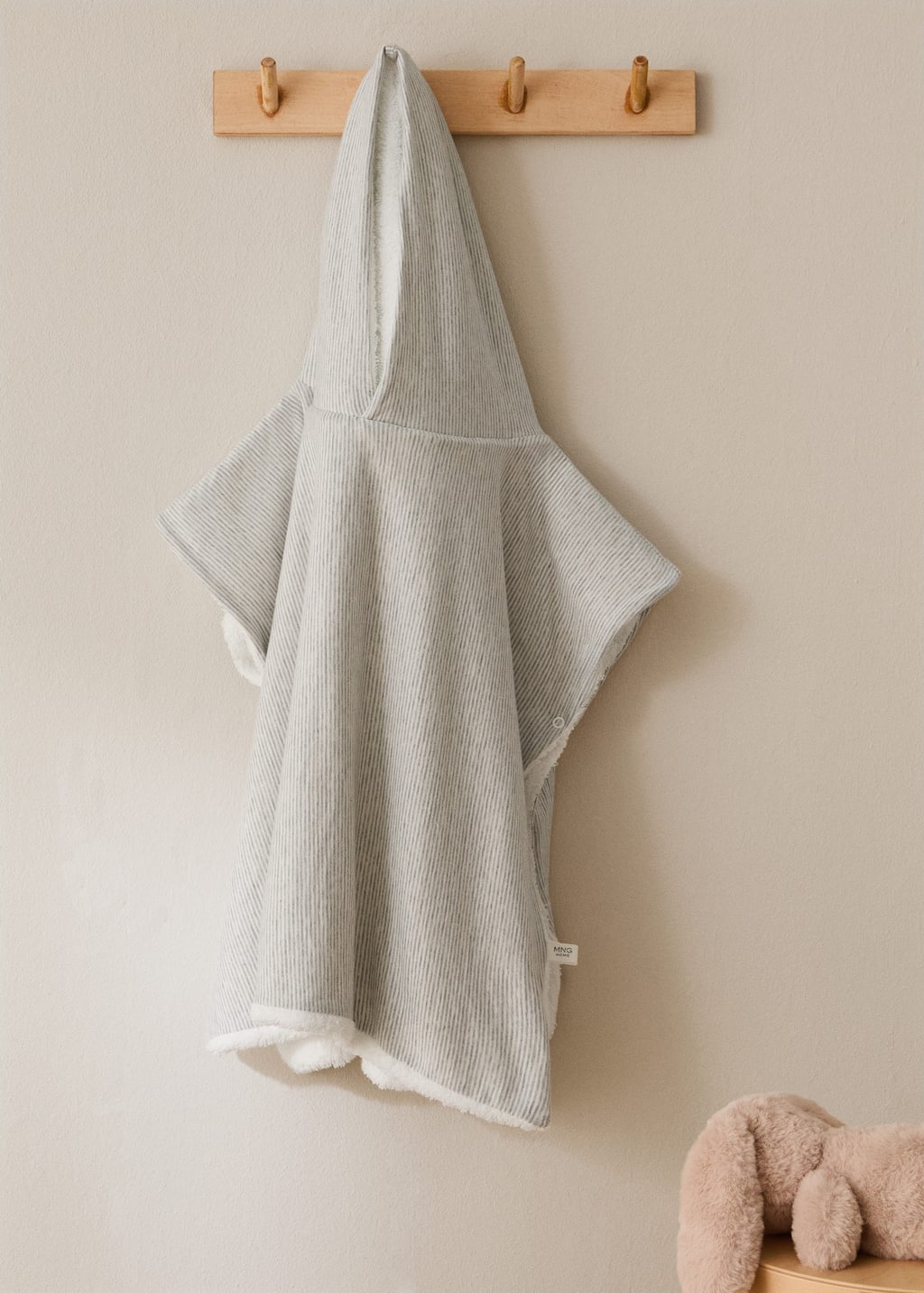 Children’s two-tone cotton bathrobe