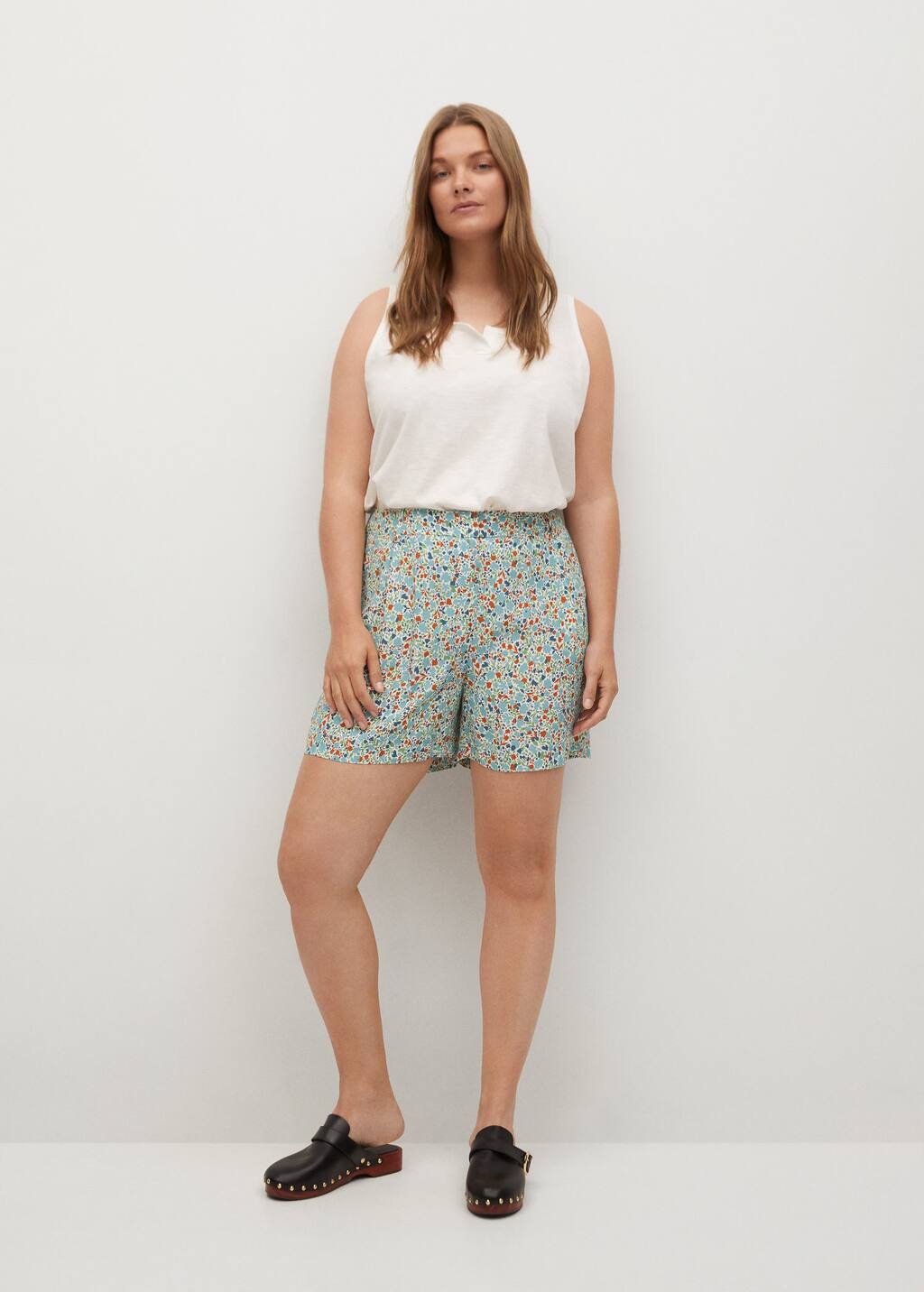 flowy patterned shorts