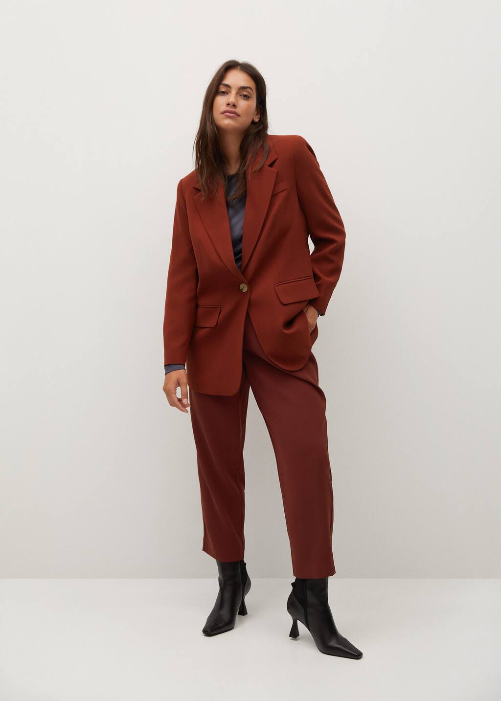 mango structured suit blazer