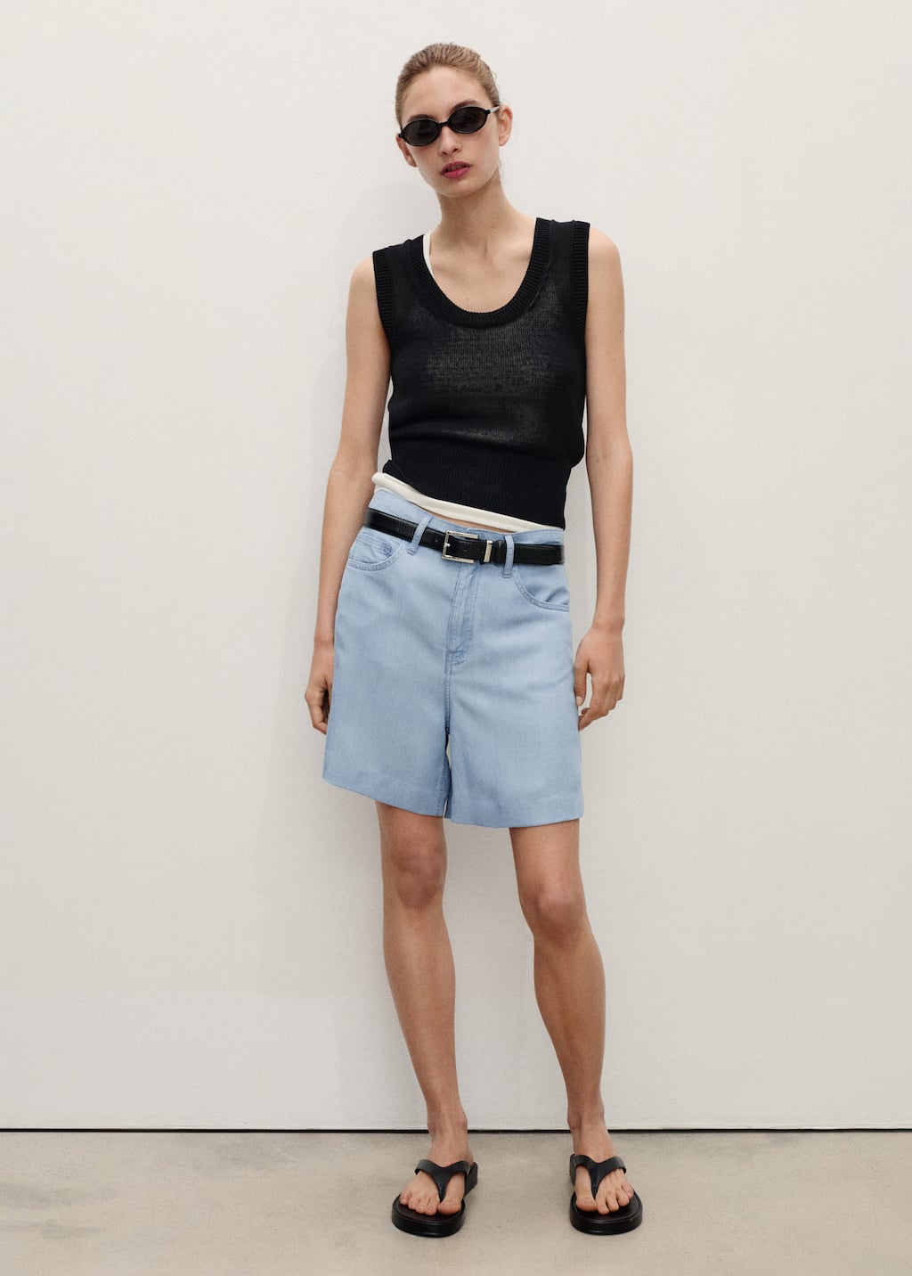 Mango Short Bleu Moyen - Femme - 46 - In Blue