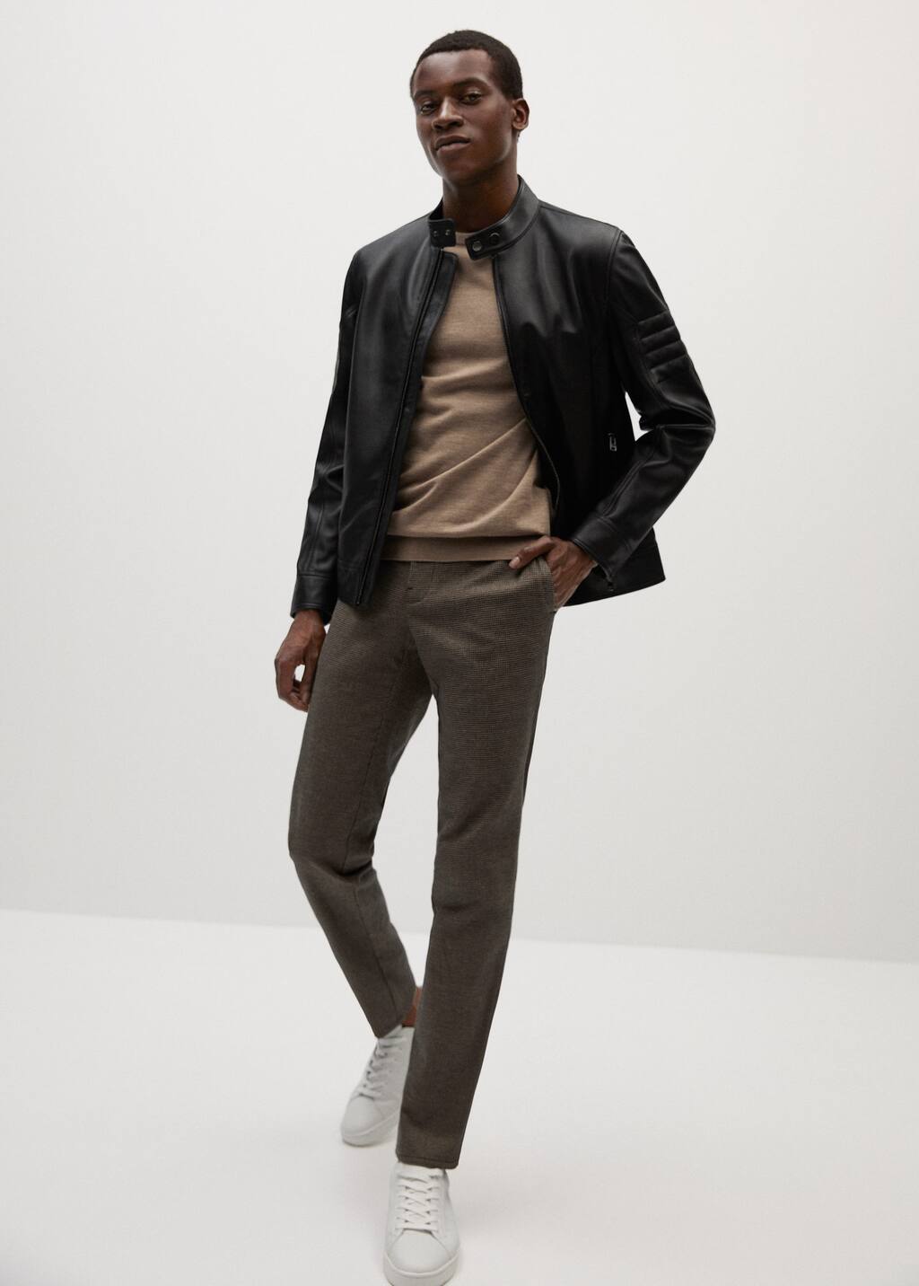 mango leather jacket mens