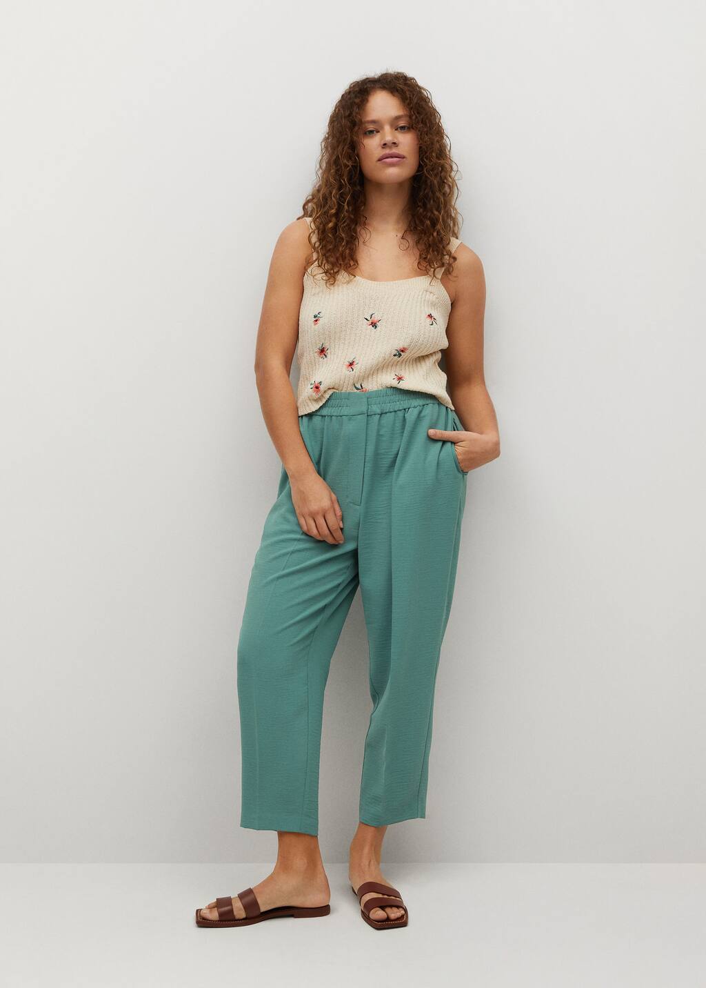 Cropped flowy pants Clearance