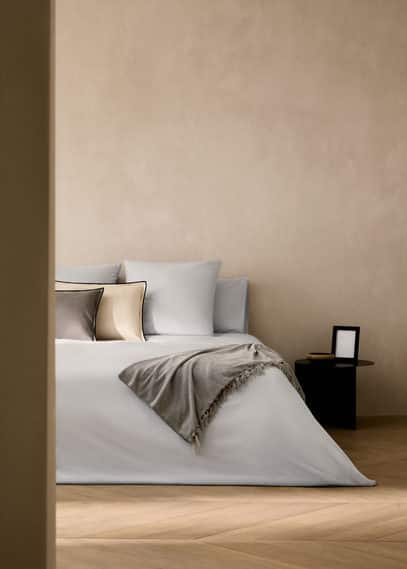 Mango Home Housse De Couette Percale De Coton Lit 180/200 Cm Gris Clair/pastel - Home - Lit 180/200 Cm - Mango