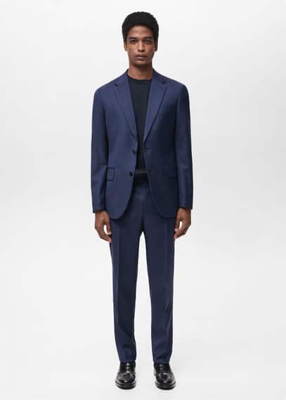 Mango Man Pantalon Bleu Encre - Homme - 48 - In Bleu Encre