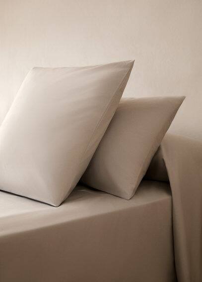Mango Home Taie D'oreiller Percale De Coton 60x60 Cm Gris Clair/pastel - Home - 60x60cm -