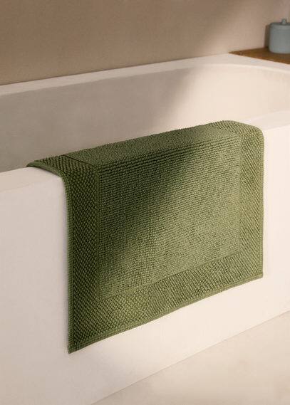 Mango Home Bath Mat Frame Design Green