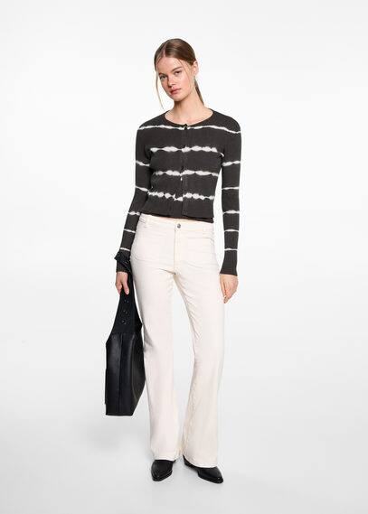 Mango Teen Cardigan Maille Fine Gris Anthracite - Fille - L - In Gris Anthracite