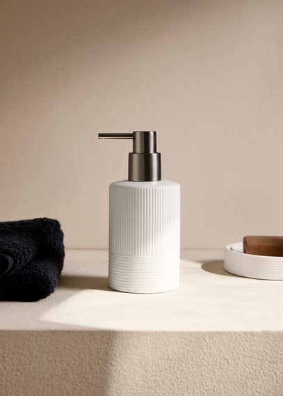 Mango Home Soap Dispenser White In White