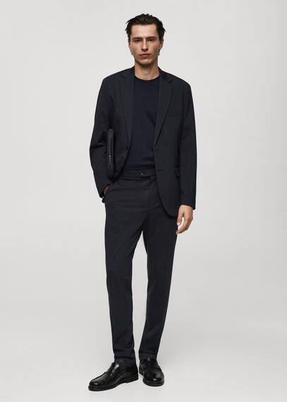 Shop Mango Man Medium Weight Regular Fit T-shirt Dark Navy