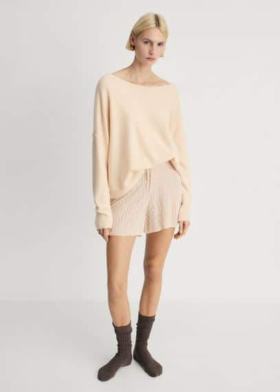 Mango Oversize Knit Sweater Light Pink In Light Pink