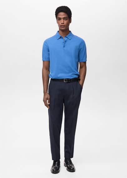 Mango Man Polo Bleu Porcelaine - Homme - S - In China Blue