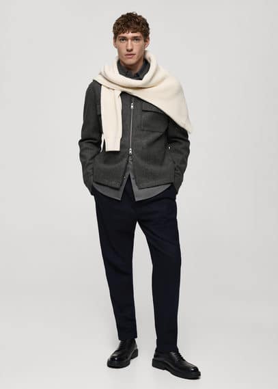 Veste flanelle poches regular-fit