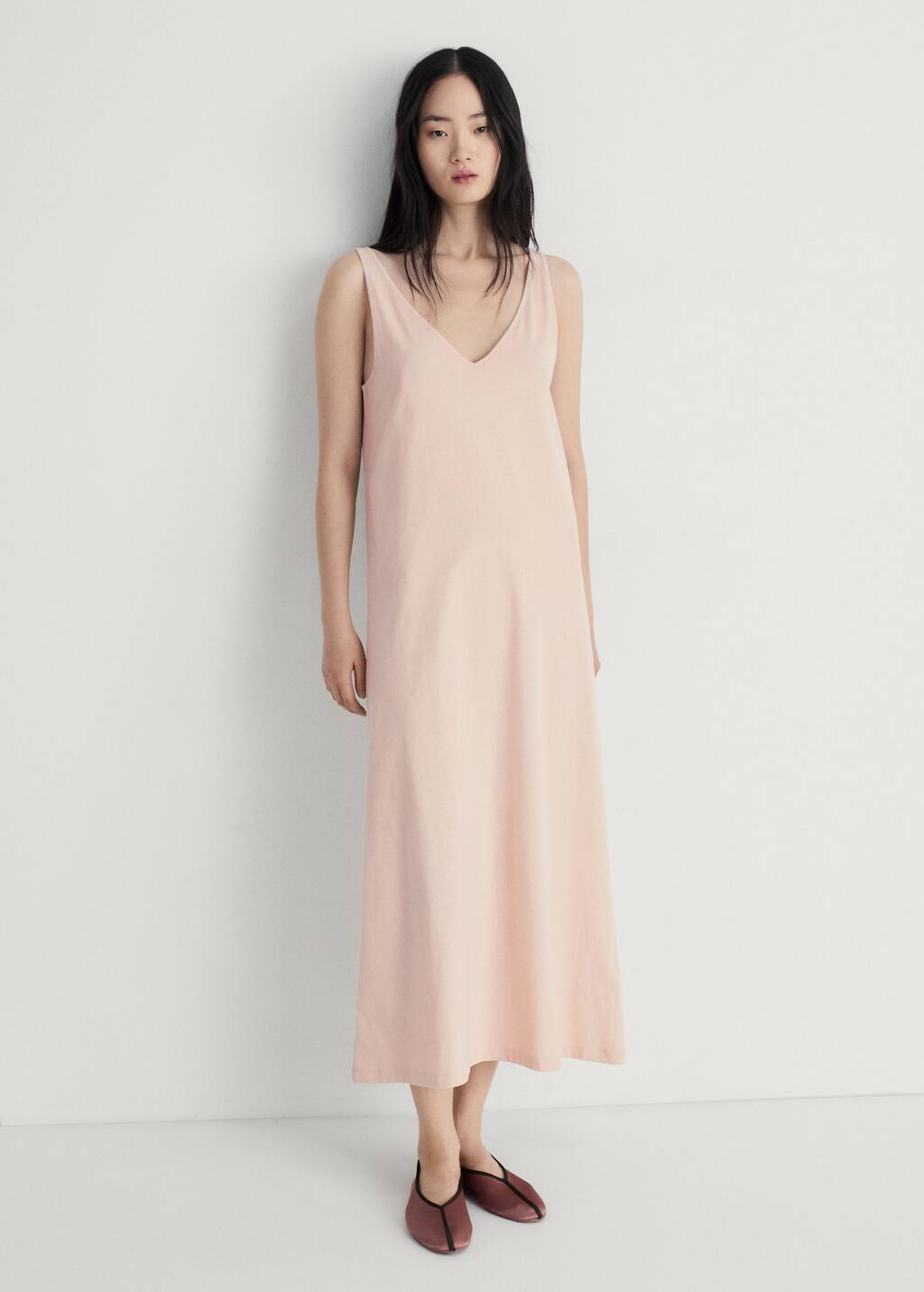 Cotton dress with soft finish