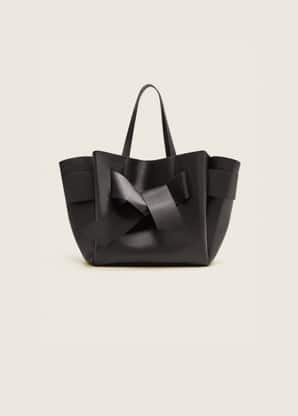 Leather shopper bag