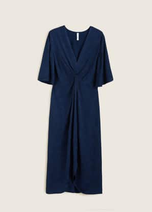 Jacquard dress with knot