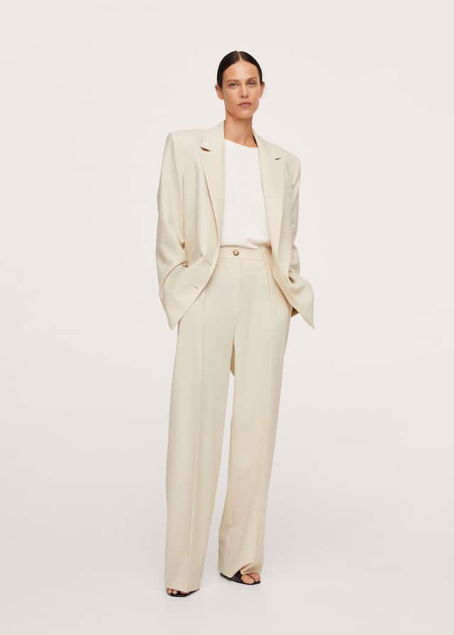 Παντελόνι μάλλινο λεπτομέρεια πιέτες - Γενικό πλάνο