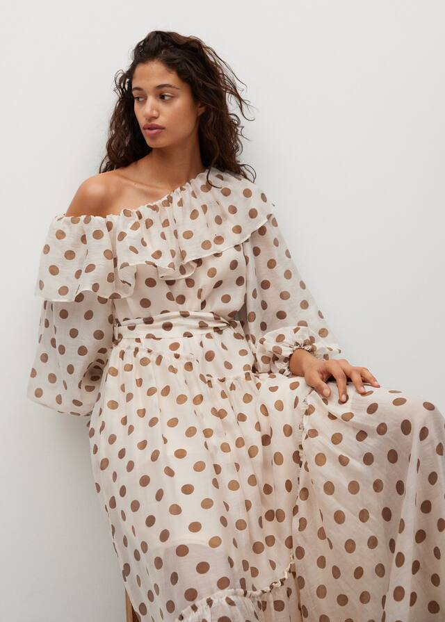 Φόρεμα πουά βολάν - Λεπτομέρεια του προϊόντος 1